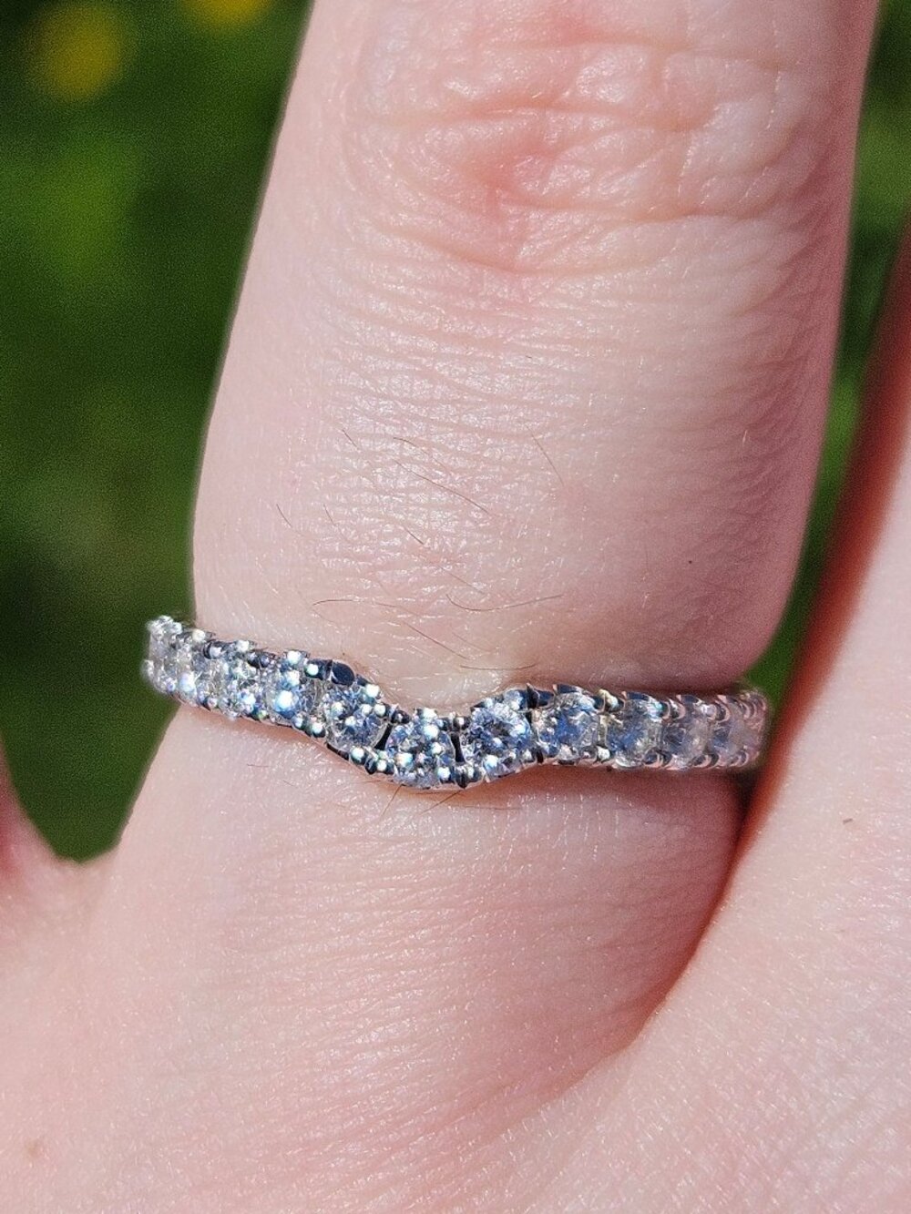 14K White Gold Neil Lane Diamond Wedding Engagement Band Enhancer Ring Size 6.5